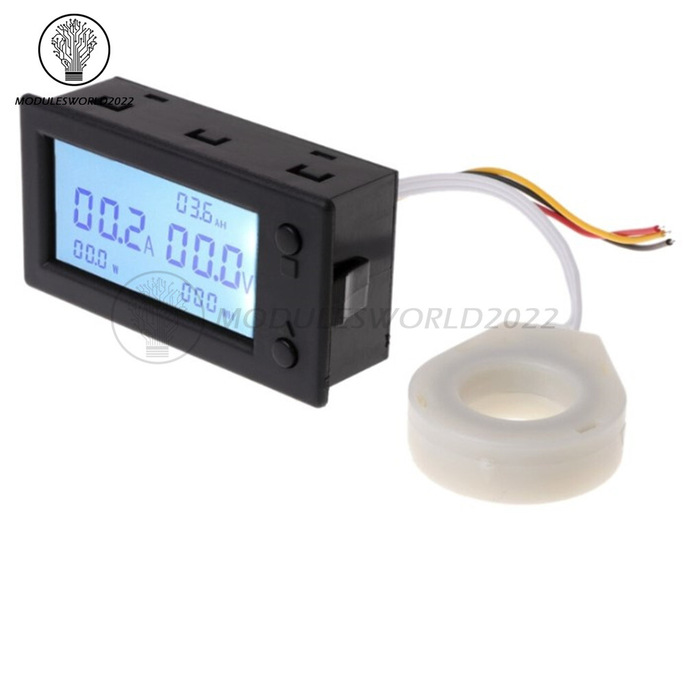 DC 300V 50/100/200/400A LCD Hall Coulomb Voltage Current Battery Power Meter