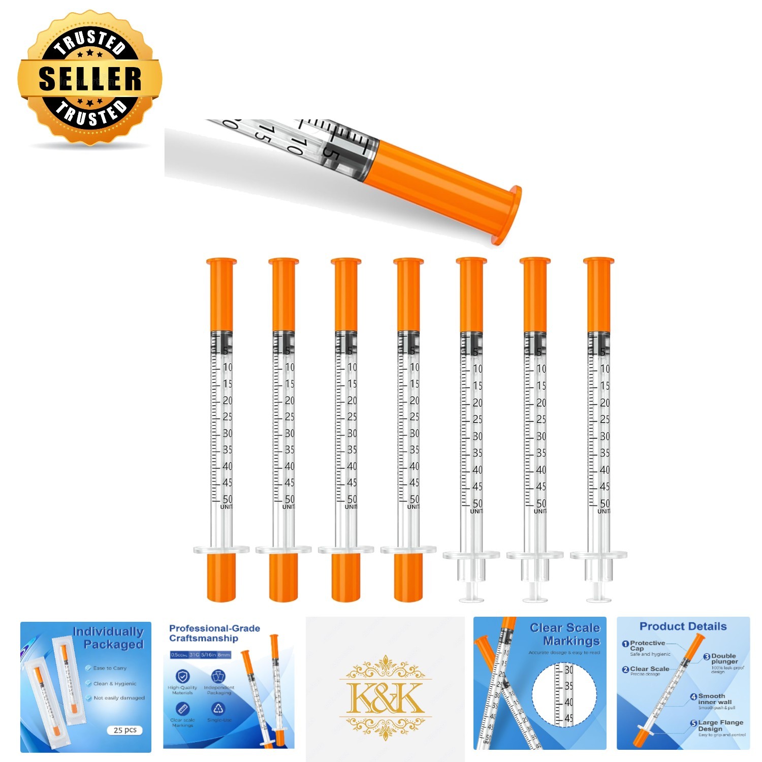 Pack of 25 – 0.5mL Precision Fluid Applicators, Individually Wrapped for Hygiene
