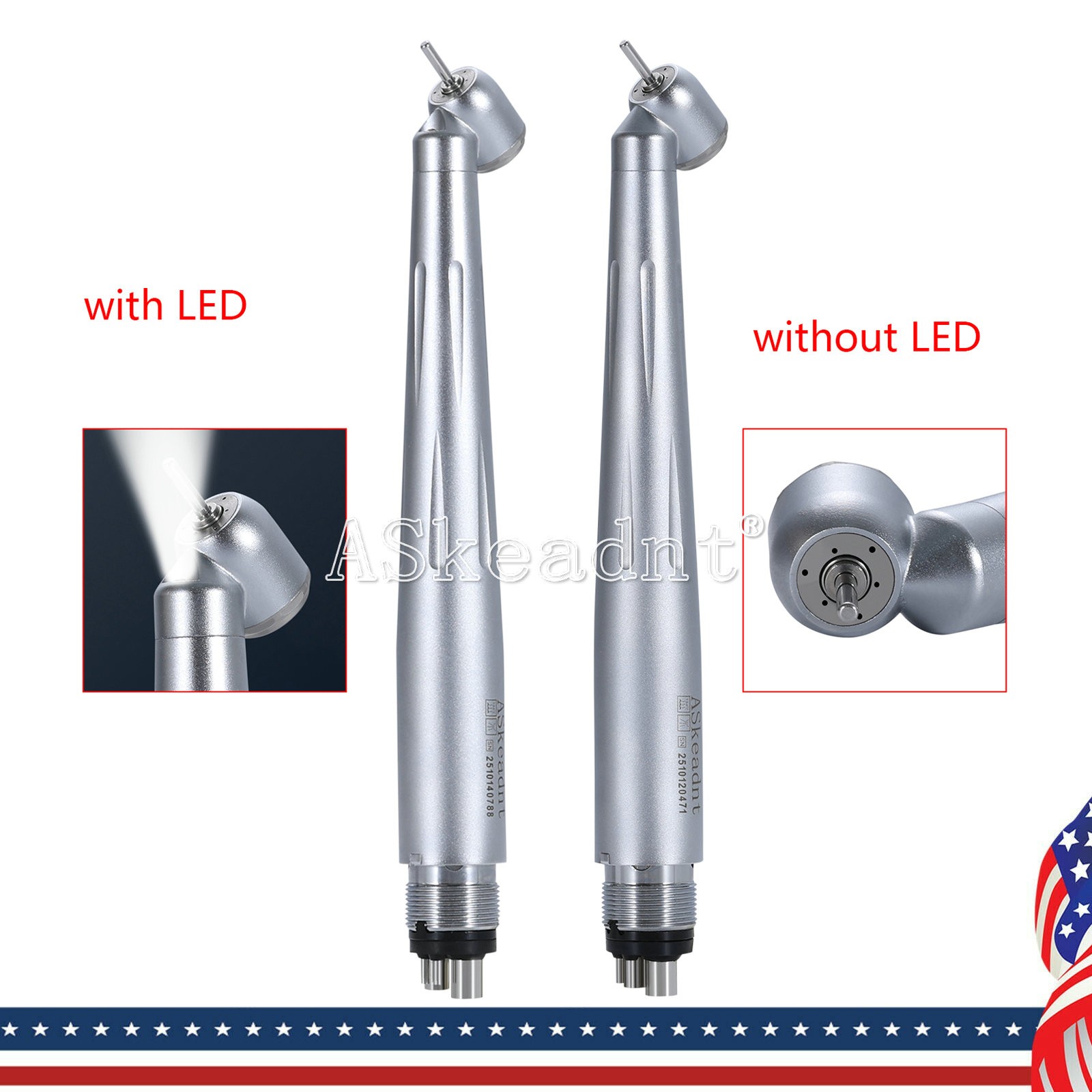 NSK Style Dental Handpiece PANA-MAX Turbine /45° LED Fiber Optic Turbina Ceramic