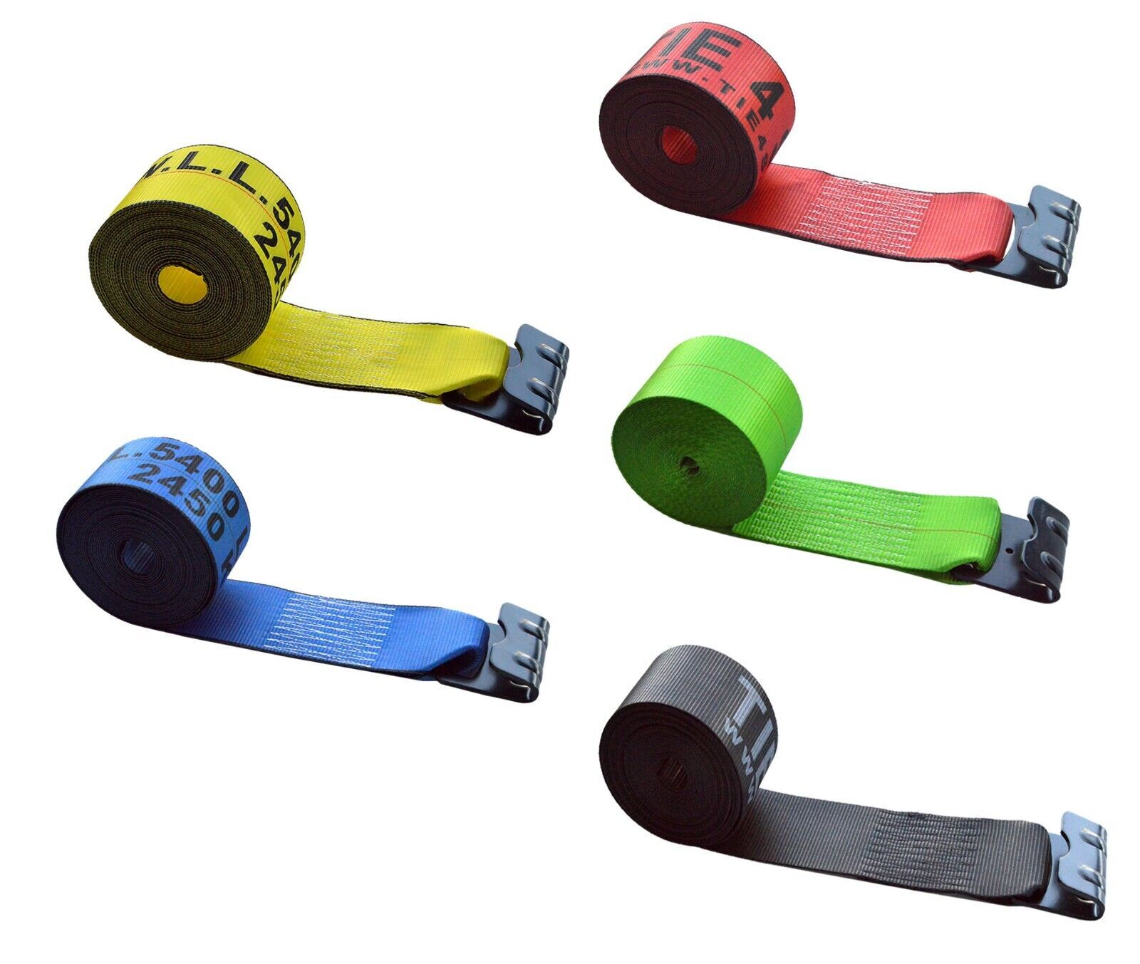 USA Heavy Duty 4″ x40′ Winch Strap Flat Hook Flatbed Truck Trailer Farm Tie Down