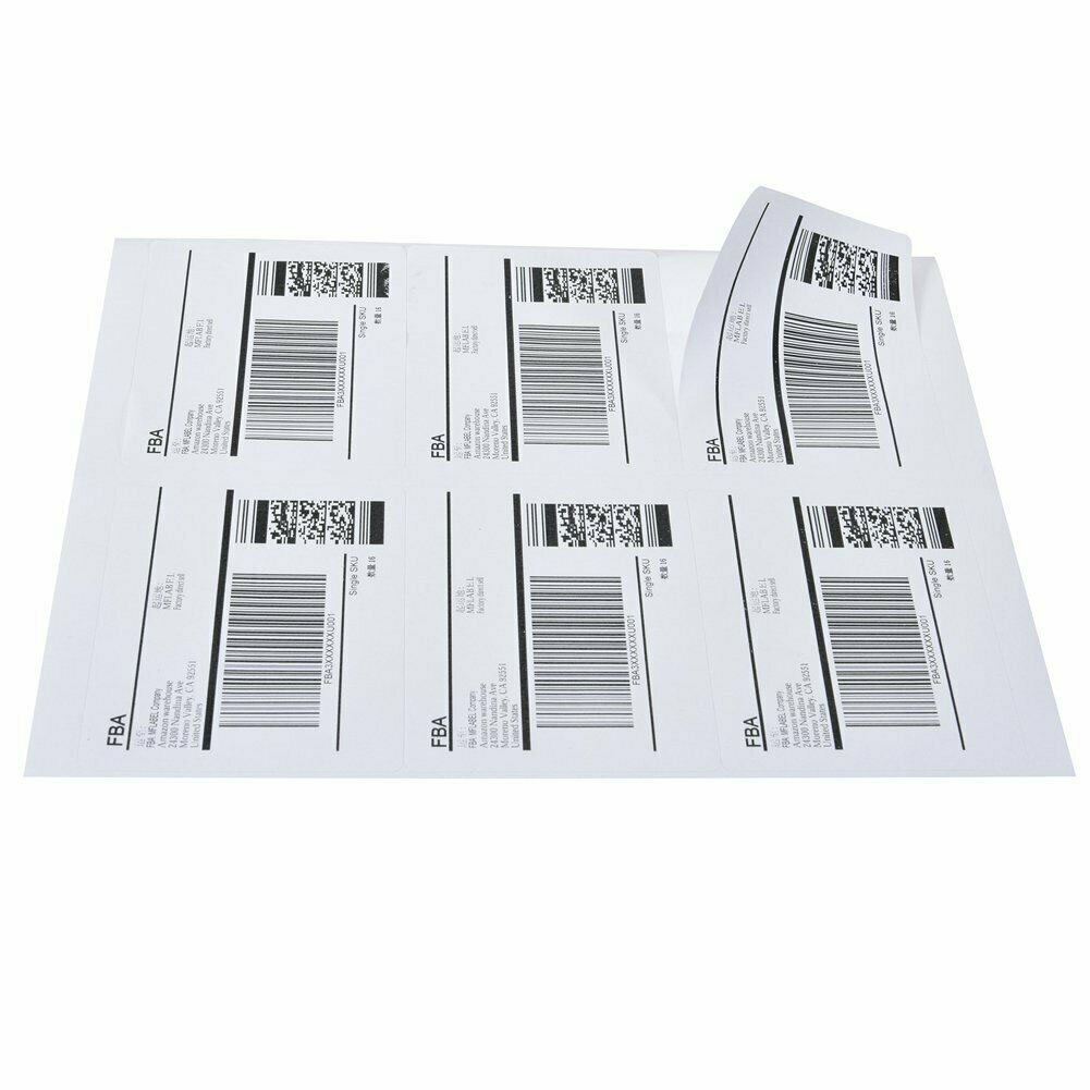 600-12000 4″x3.33″ Address Shipping Labels 6 Up Per Sheet Self Adhesive Stickers