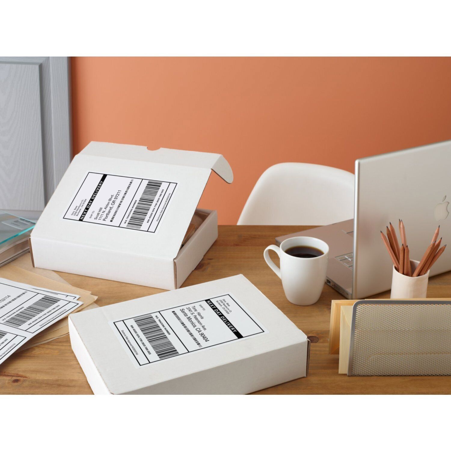 200-20000 Premium 8.5×5.5 Shipping Mailing Labels Half Sheet Self Adhesive Label