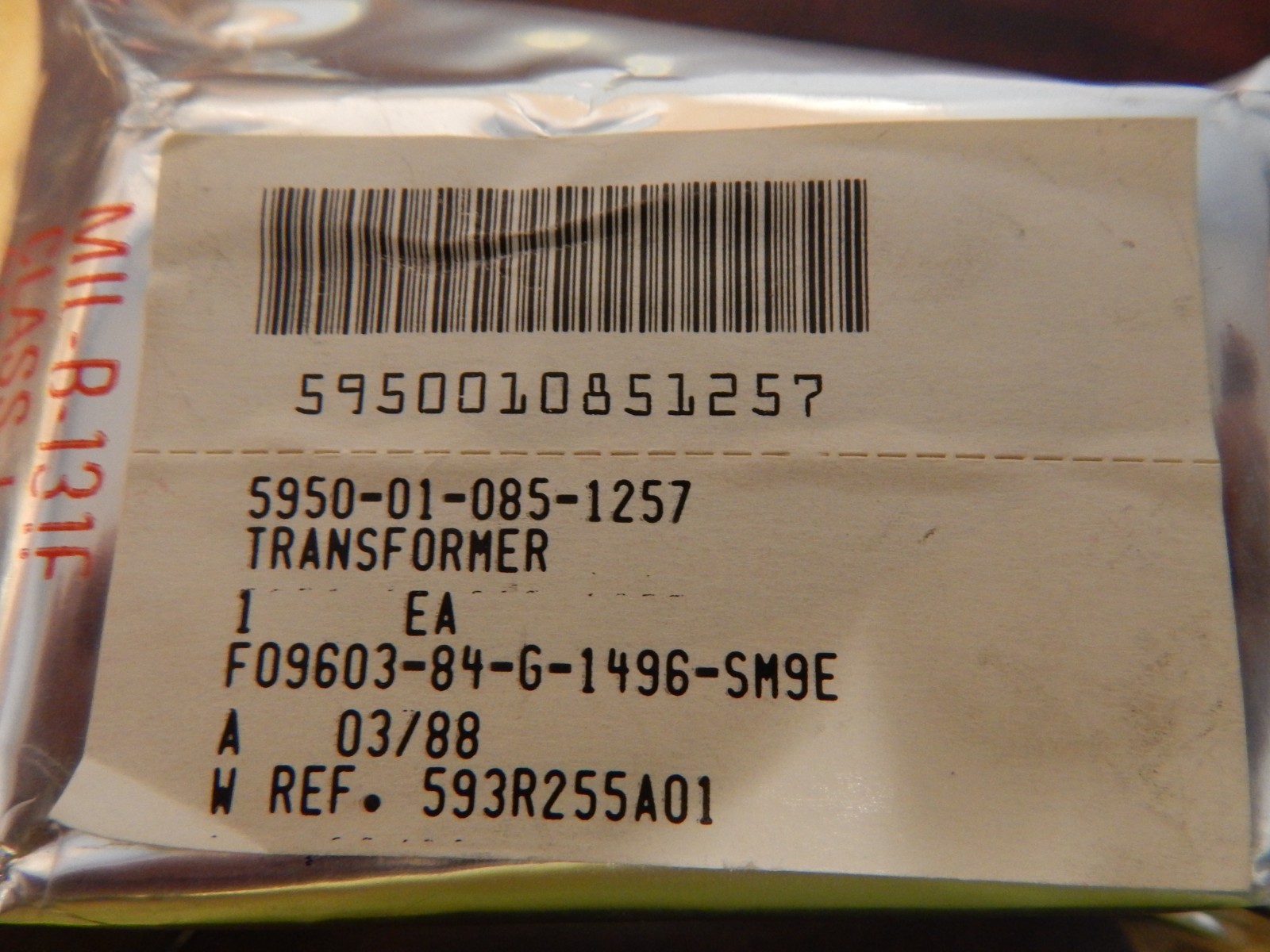 *1 PIECE* – PN# 593R255A01 – TRANSFORMER – NSN: 5950-01-085-1257