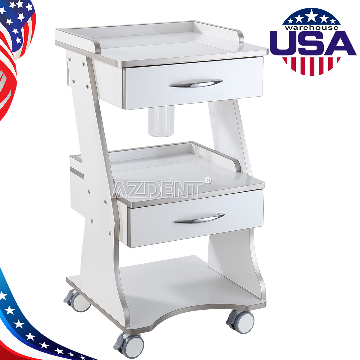 Portable Dental Delivery Unit Turbine Air Compressor /Auto-water Supply Trolley