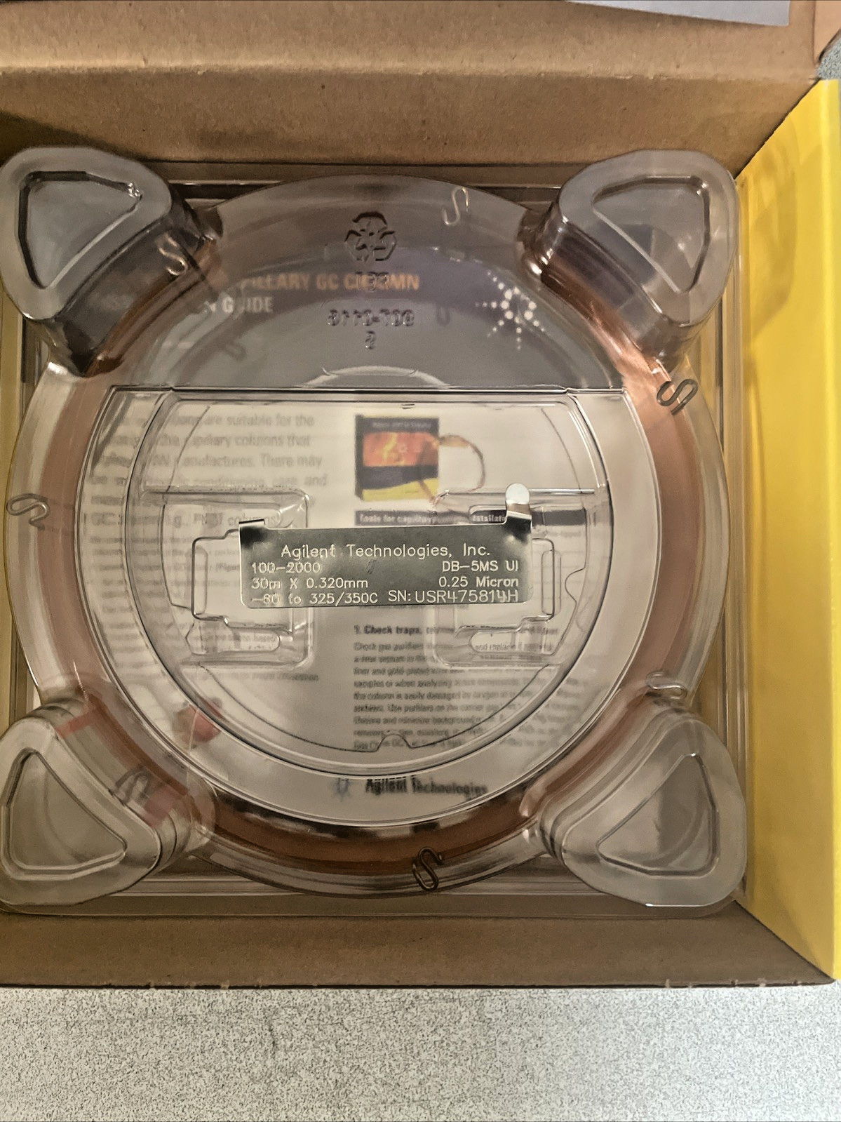 AGILENT J&W 100-2000 GC Column DB-5MS UI 30m, 0.32mm, 0.25µm
