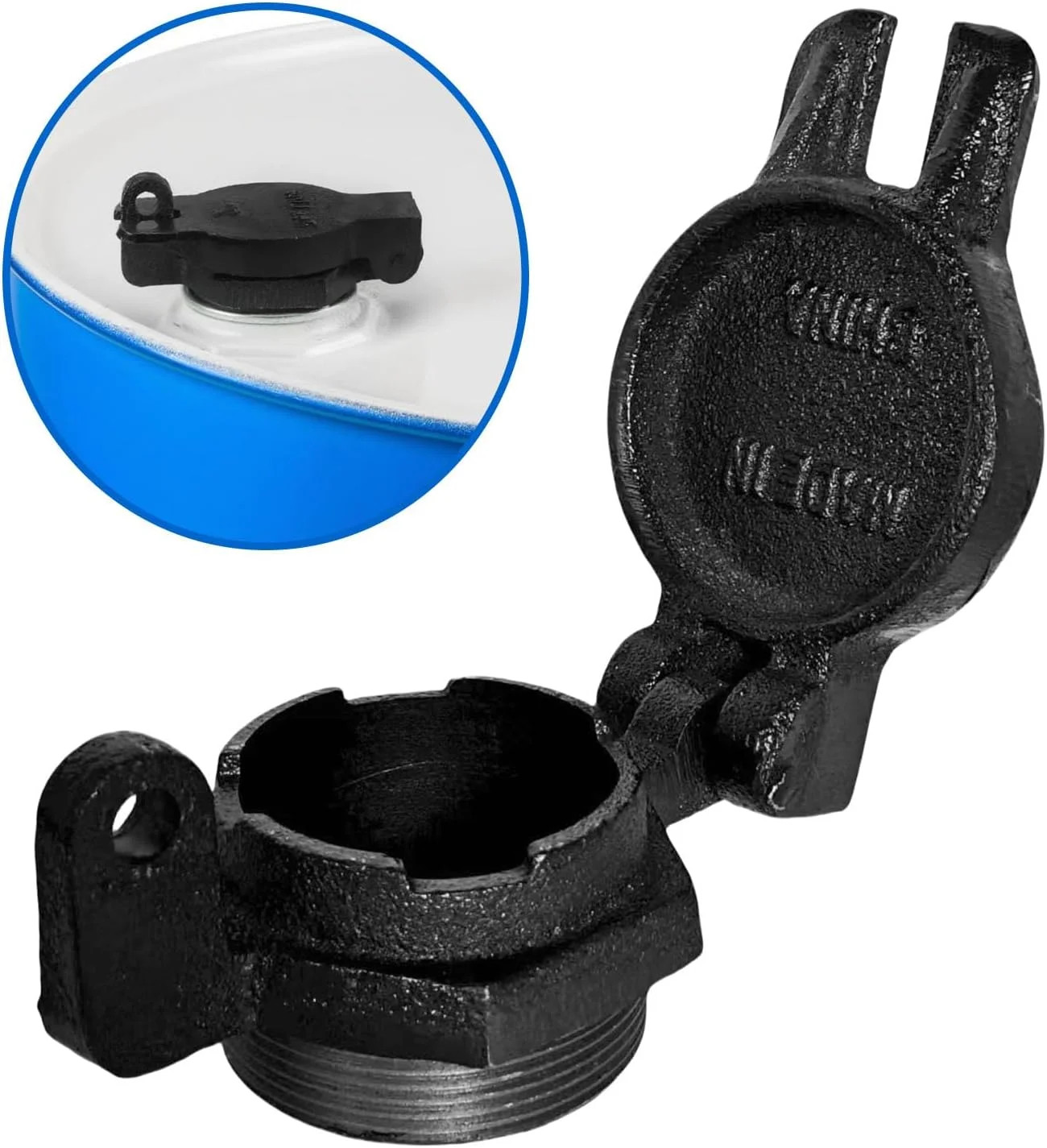 2 Inch Flip Top Vented Locking Fill Cap,Diesel Fuel Tank Cap Use for Diesel Tran