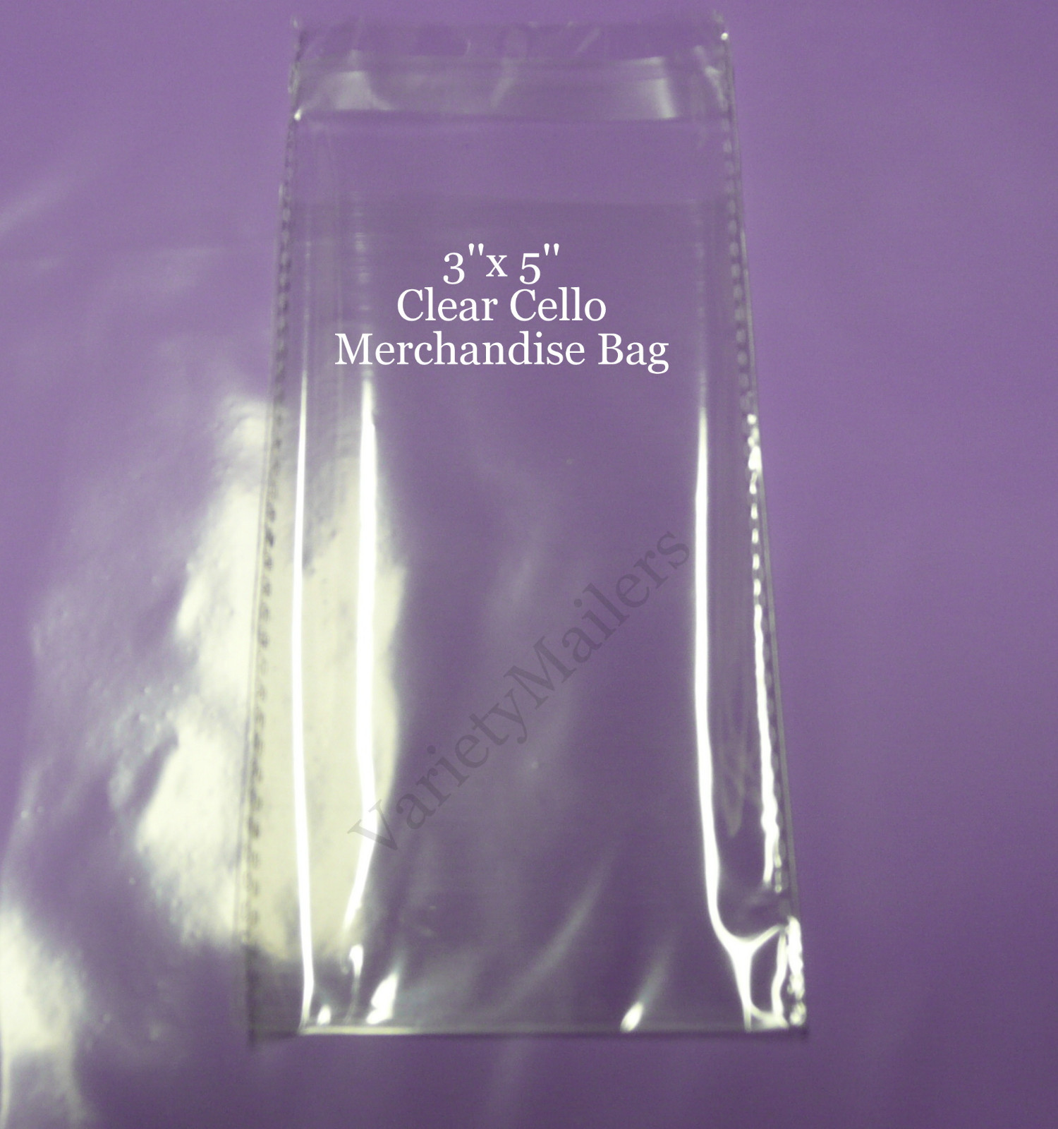 100 Small Reclosable Cello Merchandise Bags 3×5 Clear 1.5 Mil Self-Sealing Bags