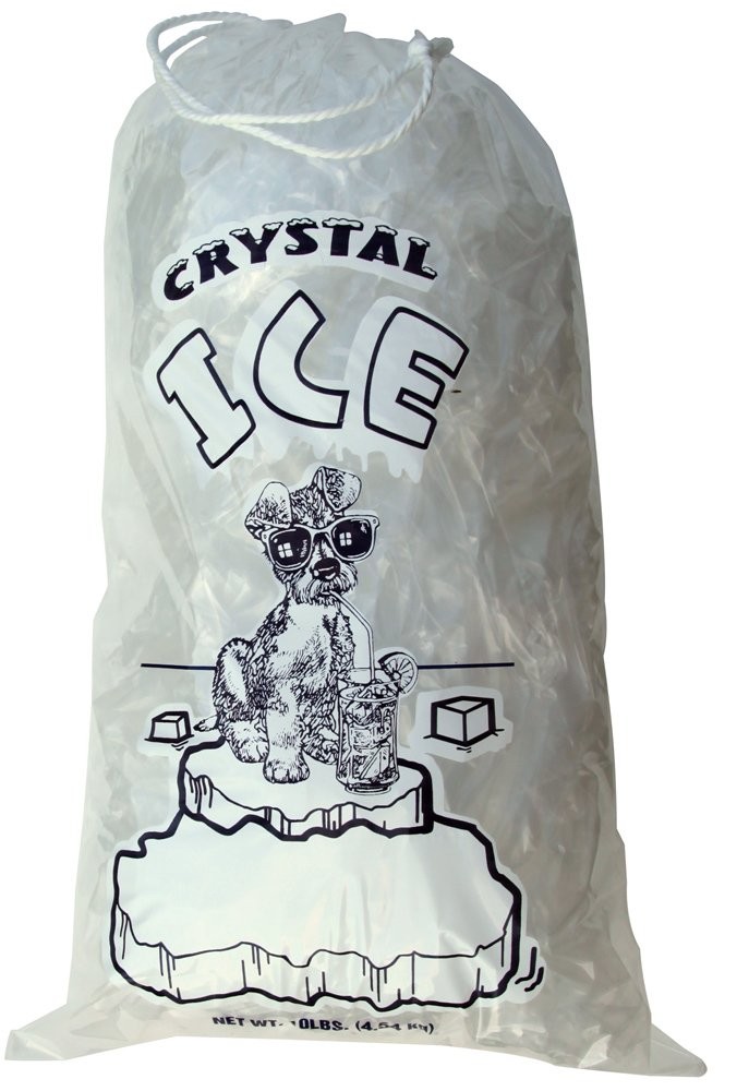 8 lb Ice Bags with Drawstrings 11 in x 18 in x 1.4 mil Case500 Heavy Duty Com…