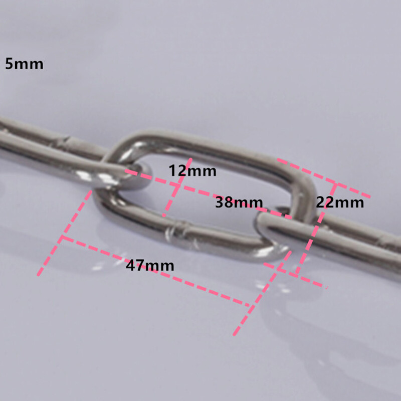 304 Stainless Steel Chain, Long And Short Ring, Safe Load-bearing 0.08kg-1.2kg