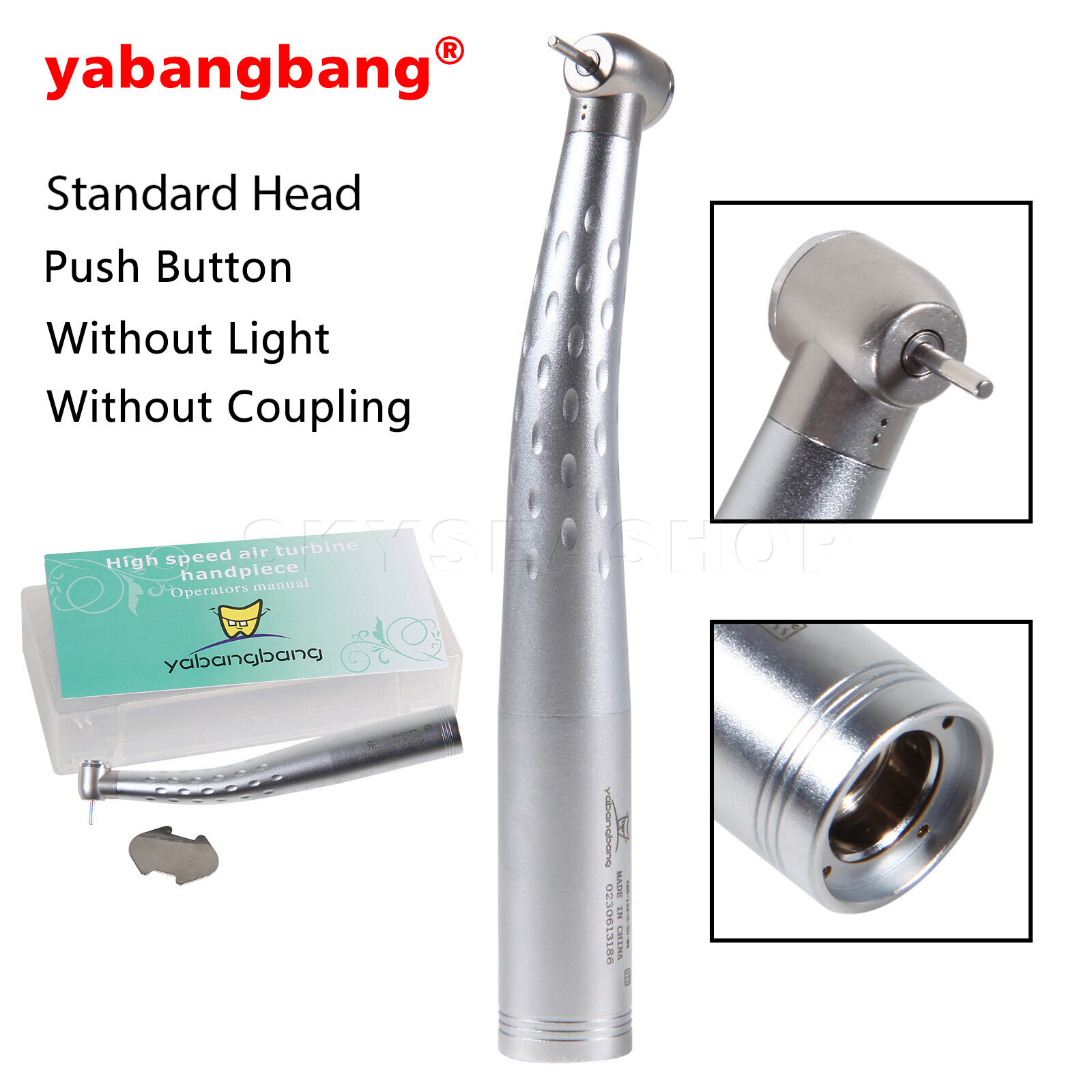 1-5 Yabangbang Dental High Speed Turbine / LED Handpiece fit KaV Coupler 4HOLE