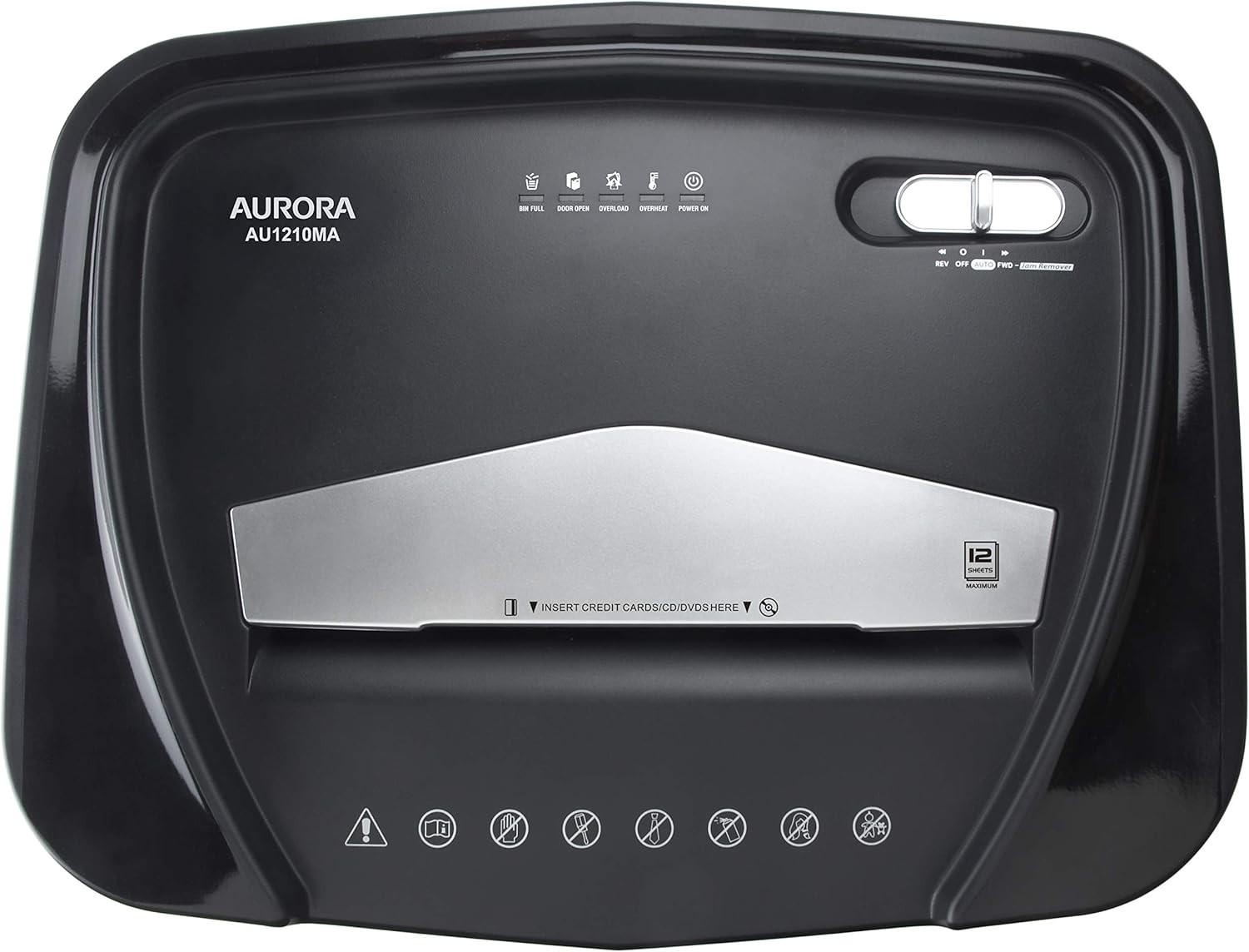 High-Security 12-Sheet Micro-Cut Shredder – Continuous Operation, Whisper Quiet