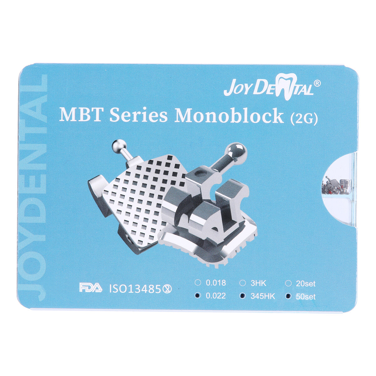 AZDENT Dental Orthodontic MIM Monoblock Brackets Brace MBT/Roth Hooks Mini 345