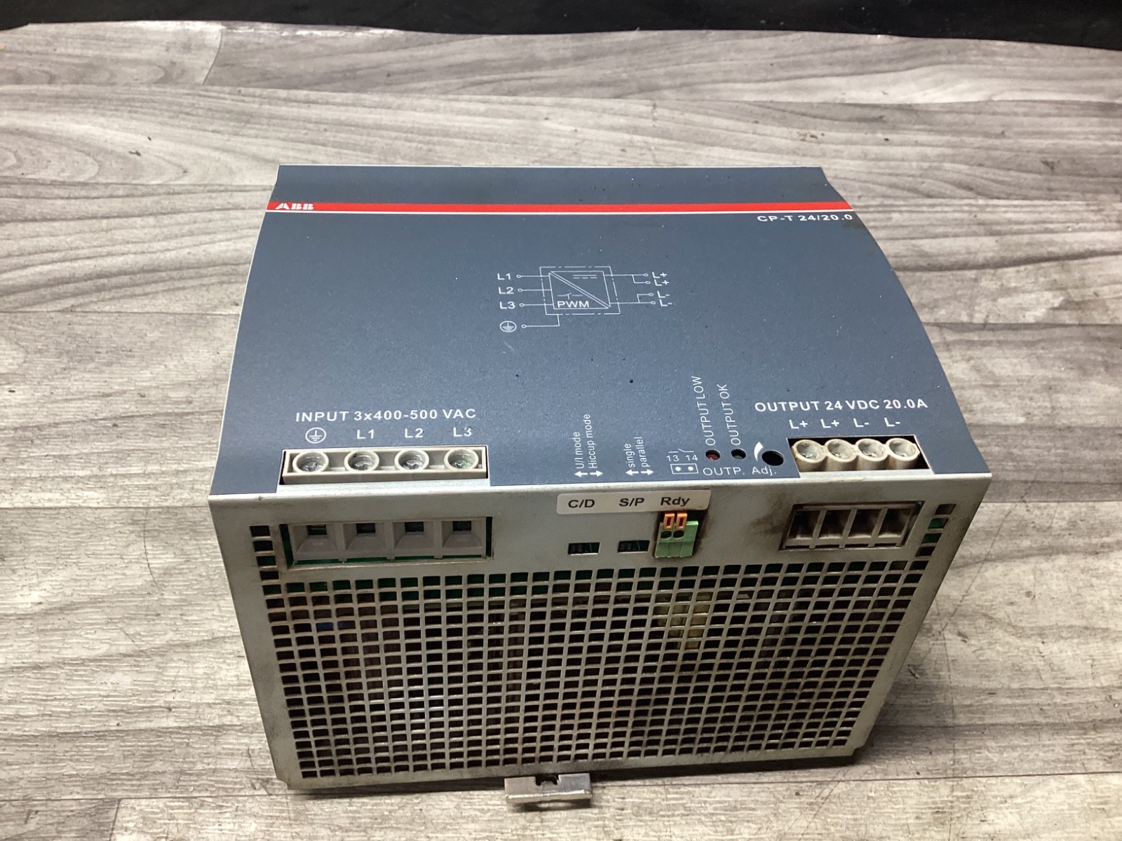 ABB SWITCH MODE POWER SUPPLY CP-T 24/20.0 #117D72PR5