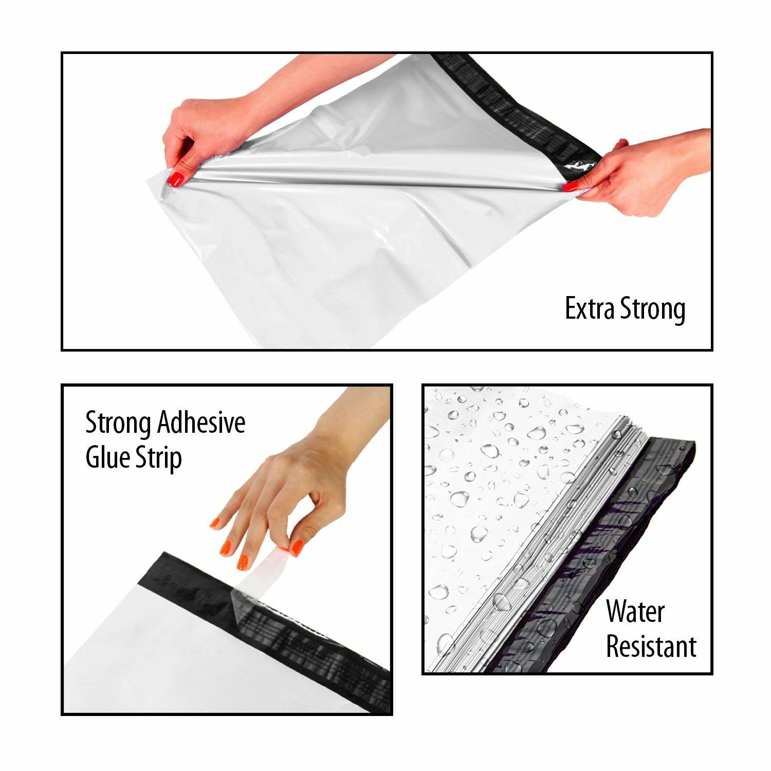 Free Shipping!!! The Best Quality PolyMailers Bag Size 6X9 / 7.5X10.5 / 9X12