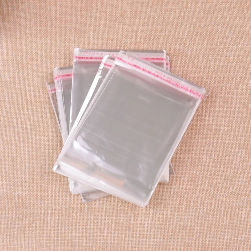 1000 Pieces 2″ x 2″ Clear Self Adhesive Resealable Cellophane Poly OPP Bags 2×2