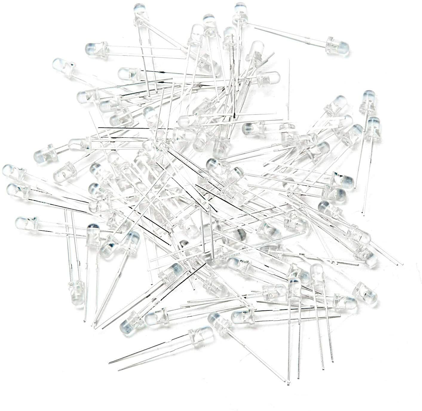 Super Bright White LED 3mm 3V Water Clear Transparent – 10x 25x 50x 100x Pc Pkgs
