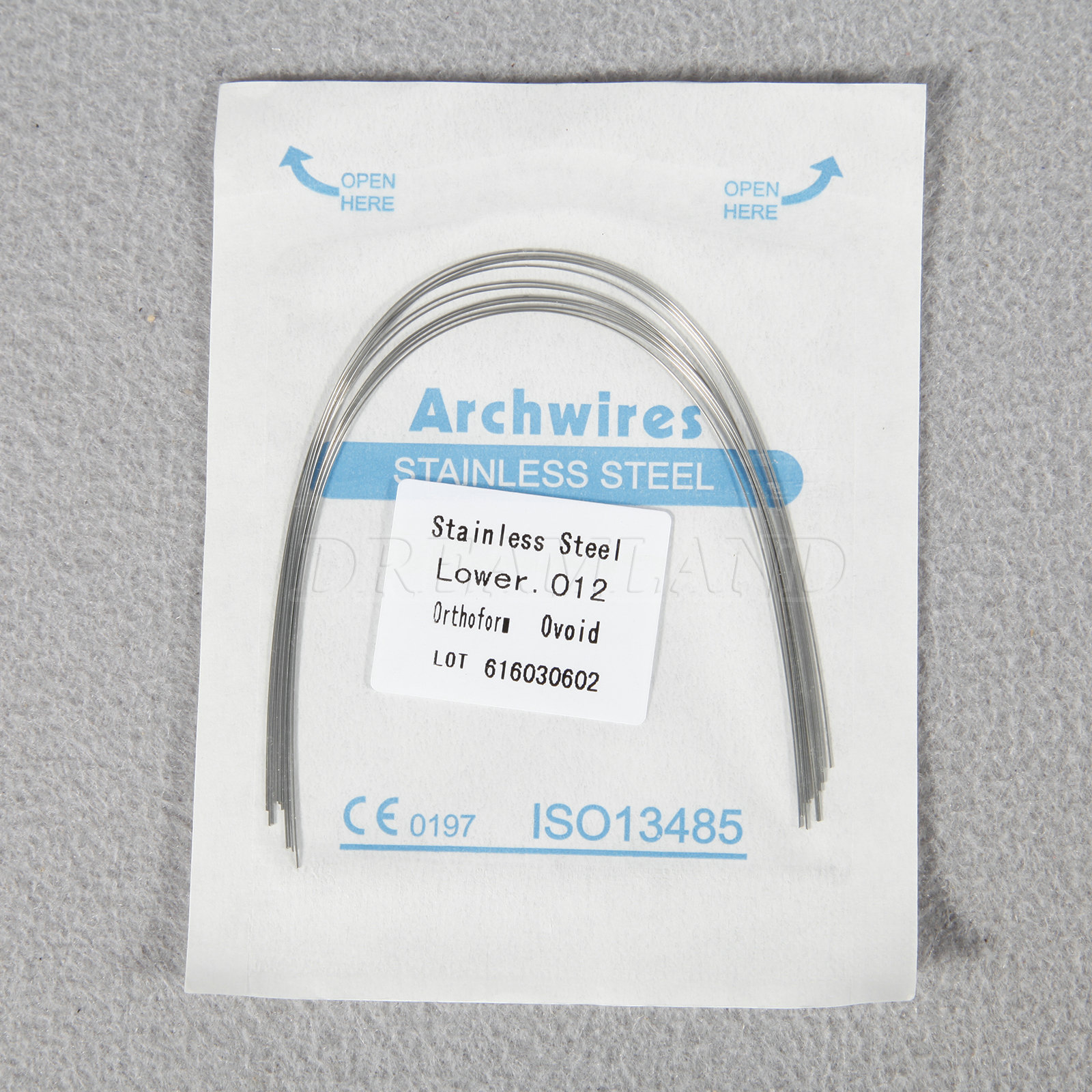 100 PCS/10 Packs Dent Orthodontic Stainless Steel Arch Wire Round Ovoid Form