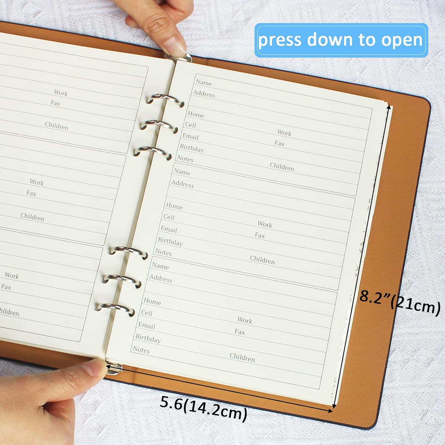 Refillable Address Book with Alphabetical Tabs, 600 Entry Spaces Large Print …