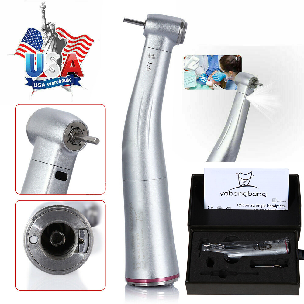 Yabangbang 1:5 Contra Angle Electric Dental Handpiece Fiber Optic Mini Head