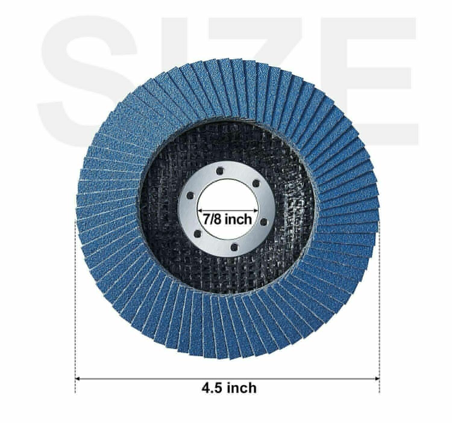 SATC 20x 4.5″ 4-1/2 Flap Disc 40 60 80 120 Grit Angle Grinder Sanding Grinding