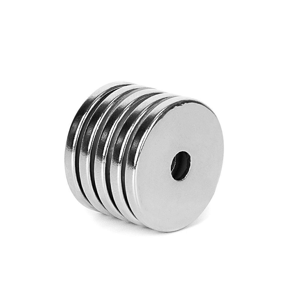 10/30/50Pcs Strong Countersunk Ring Magnets Hole 5mm Rare Earth Neodymium 25*3mm