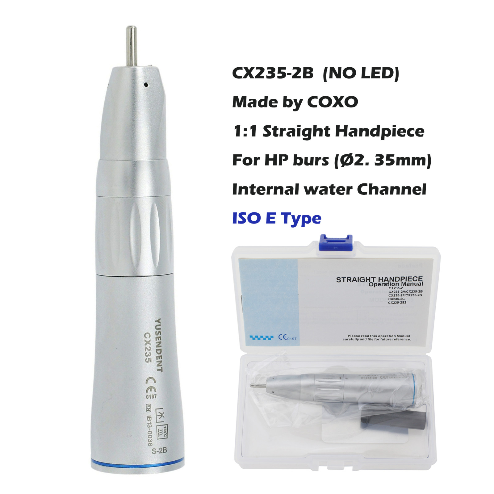 COXO Dental Slow Speed Contra Angle 1:1 1:5 6:1 10:1 Handpiece Air Motor 4Hole