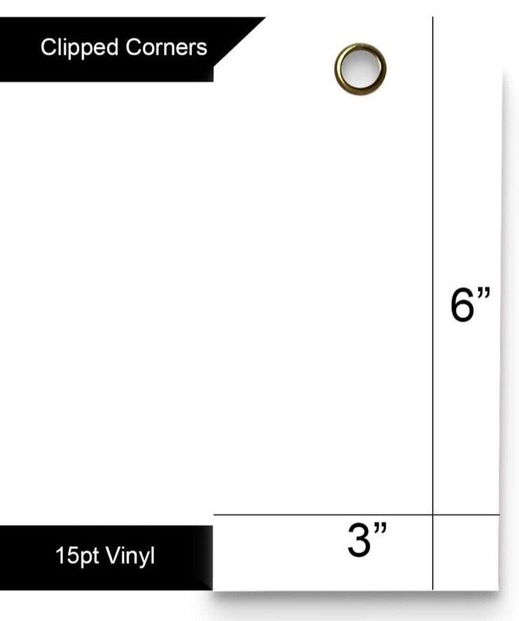 20 Blank Heavy Duty 15Mil Vinyl Waterproof Plastic Tags Equipment Valve Backpack