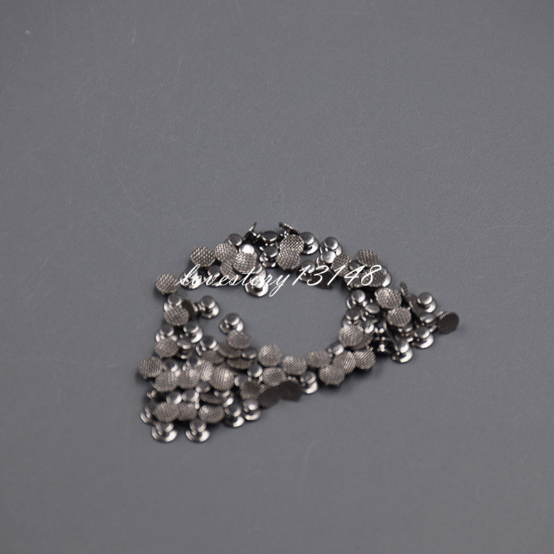 100 Pcs/10Packs Dental Orthodontic Lingual Buttons Bondable Round Base Monoblock