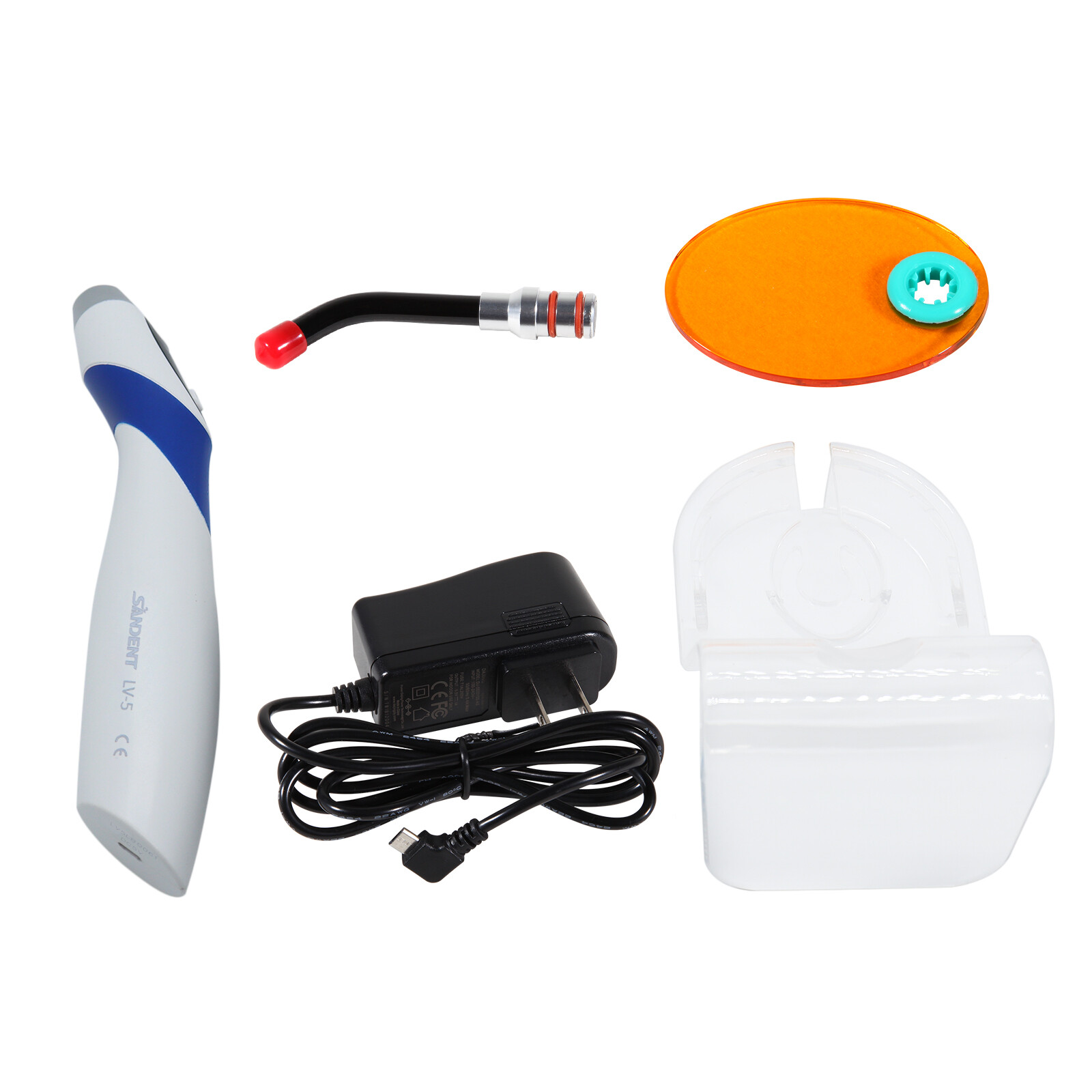 Dental Wireless Cordless LED Cure Curing Light Lamp 1800mw 5SEC Resin Cure Tool