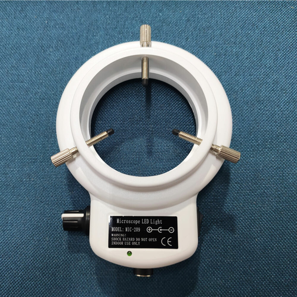 Microscope 144 LED Bulbs Microscope Ring Light Illuminator Lamp Adjust US Plug