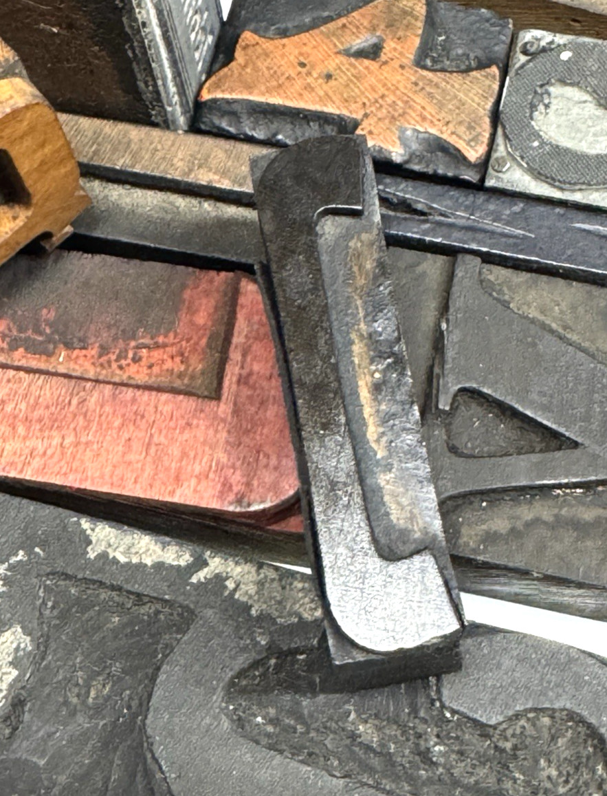 Vintage Letterpress WOOD LETTER C Condensed PRINT TYPE Printing Print 2″