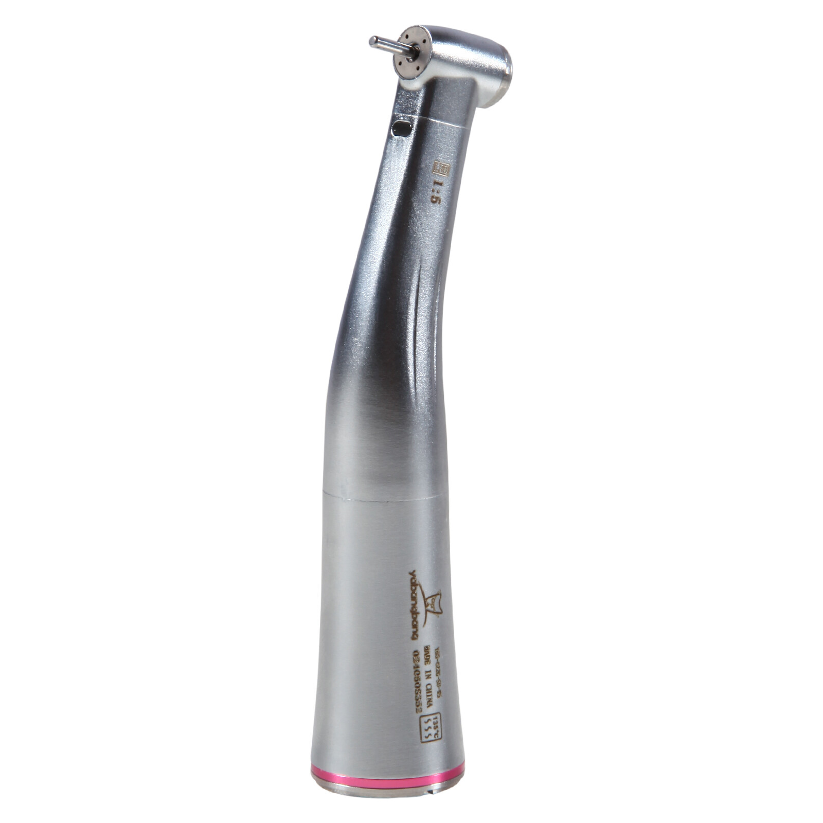 Dental Attachment Handpiece 1:5 Friction Grip Fiber Optic LED Contra Angle Red