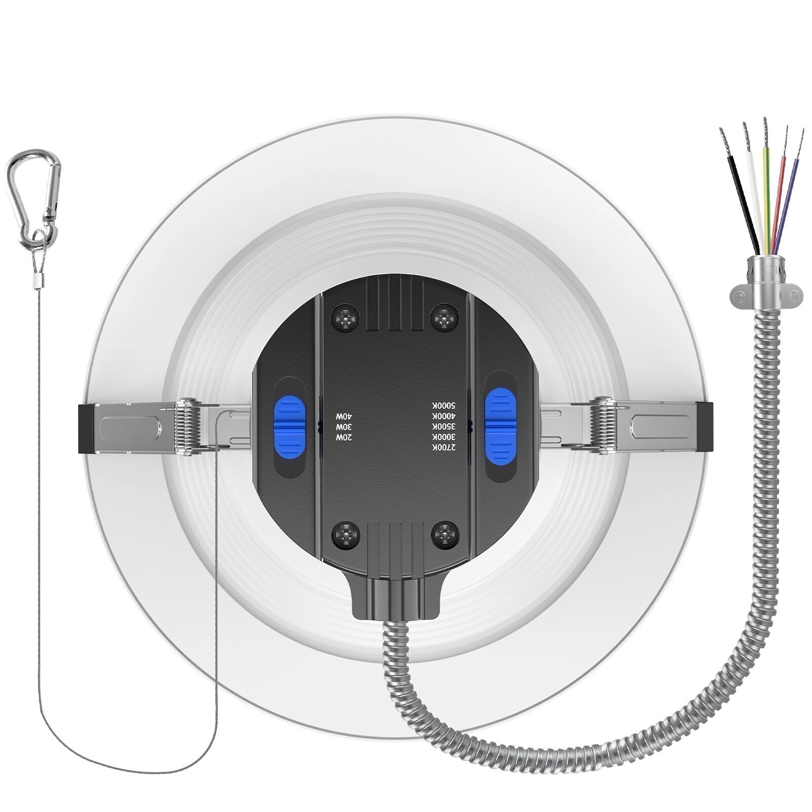 8 Inch LED Commercial Downlight,36W Recessed Ceiling Light Power &CCT Adjustable