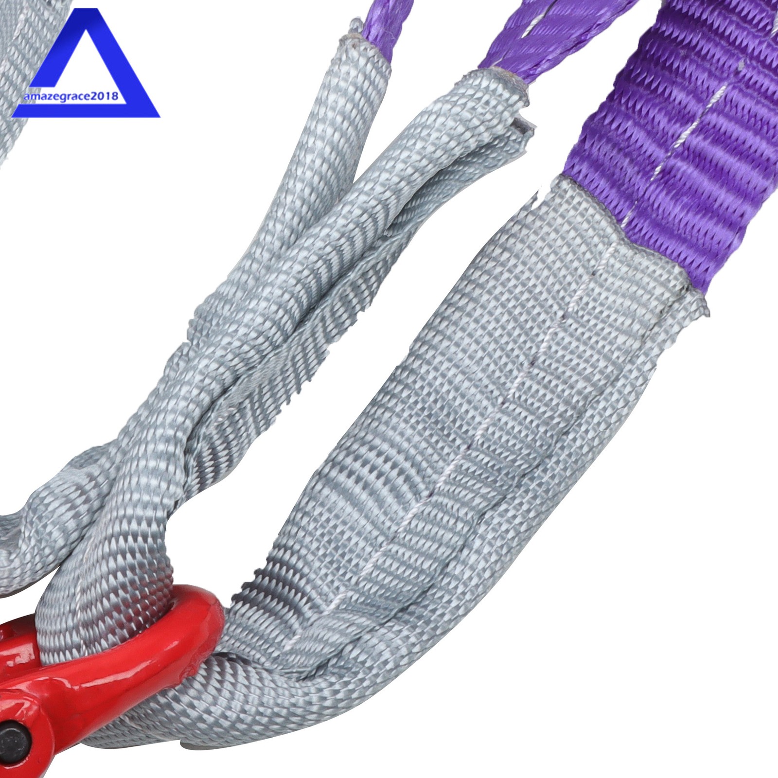 Four Leg Bridle Web Sling 5ft 6600lbs Lifting Slings with G80 Grab Hooks Safe