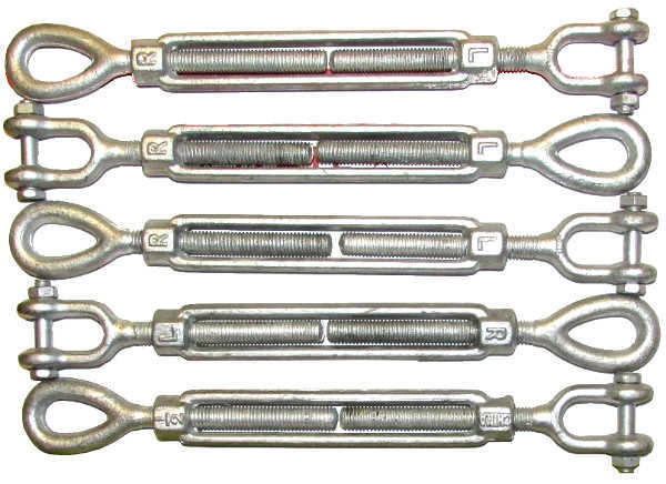 Turnbuckles Drop Forged / Hot Dipped Galvanized Steel Turnbuckles Eye Jaw Hook