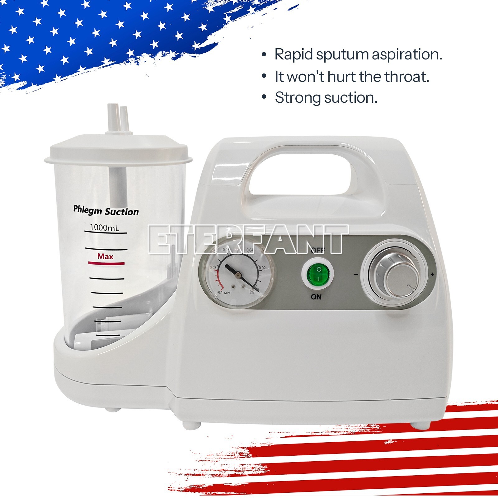 Dental Suction Machine Portable Phlegm Vacuum Oral Emergency Suction Unit ≤65dB