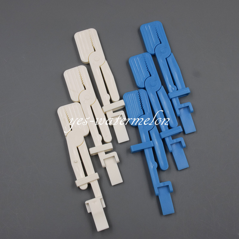 Dental X-Ray Film Holder Snap Plastic Clip Hanger Blue/White 135°C Autoclavable