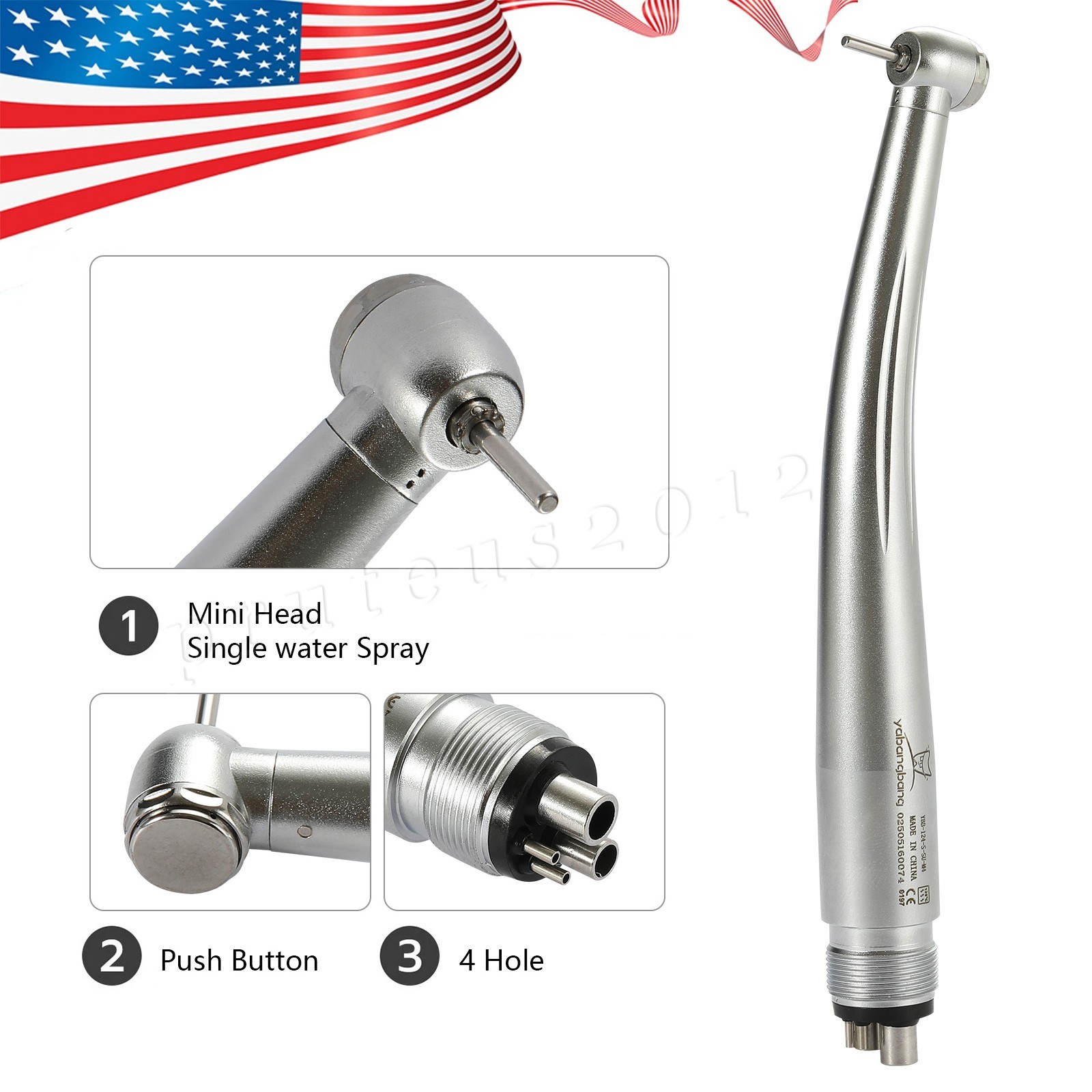 NSK Style Dental Mini Small Head High Speed Handpiece 4 Holes Paediatric Pedo