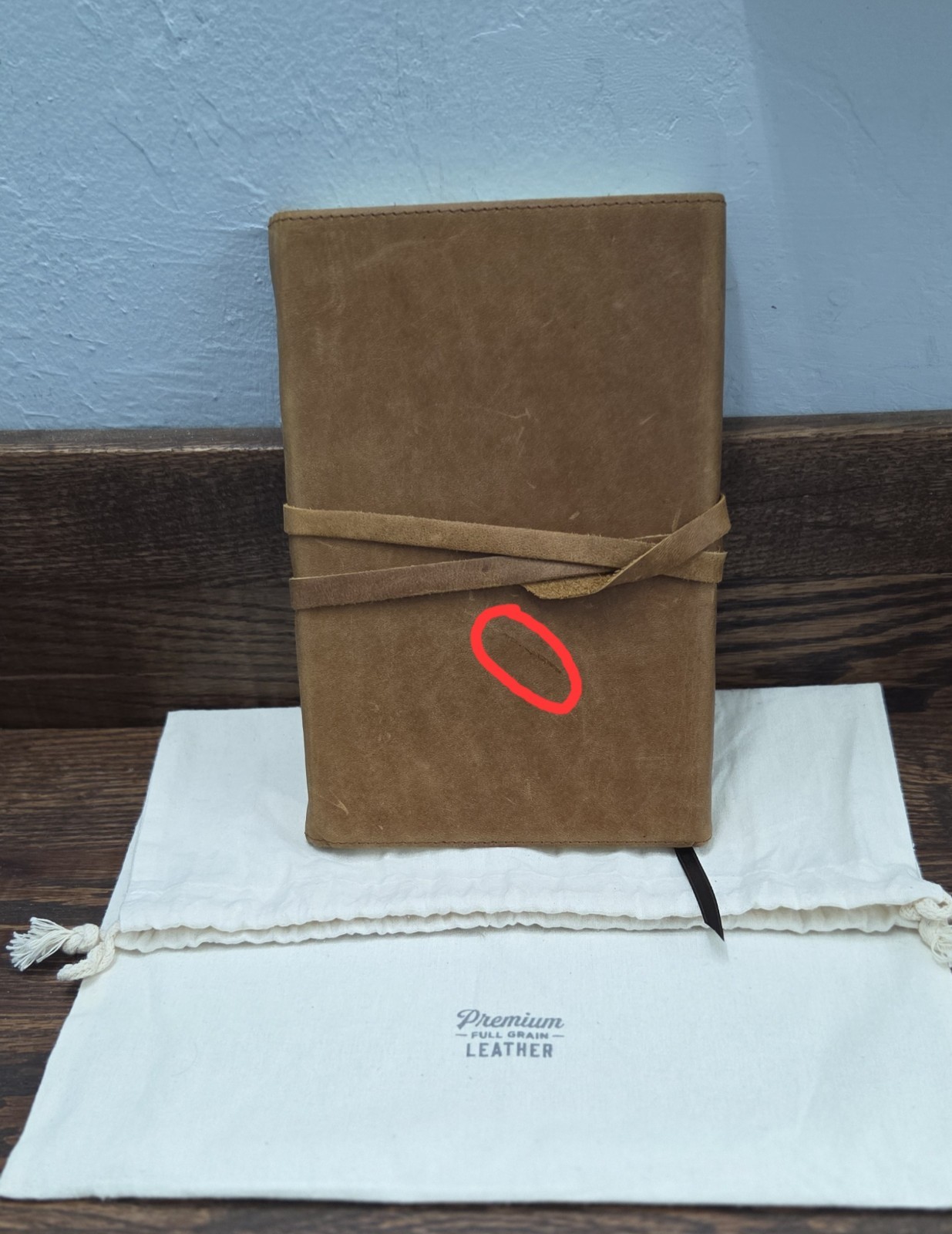 Christian Art Gifts “In The Beginning” Premium Full Grain Leather Journal NEW