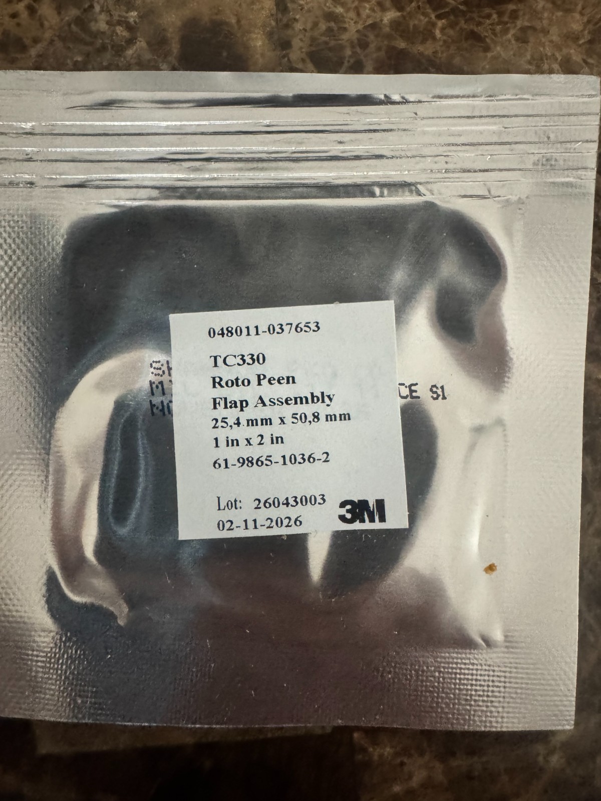 3M TC330 Roto Peen Flap Assembly 048011-03760 1 X 2 Inches