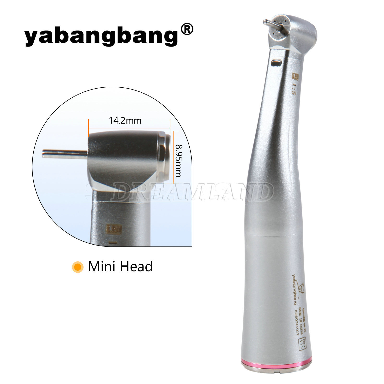 Dental 1:5 Increasing Low Speed Contra Angle Handpiece E-type Inner Channel Red