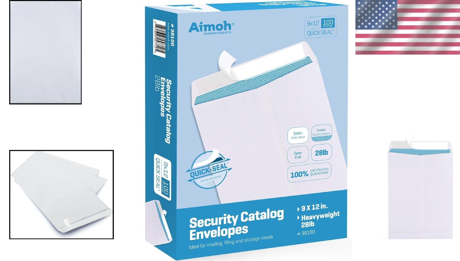 Ultra Strong 9×12 Catalog Envelopes – Security Tint, 100ct