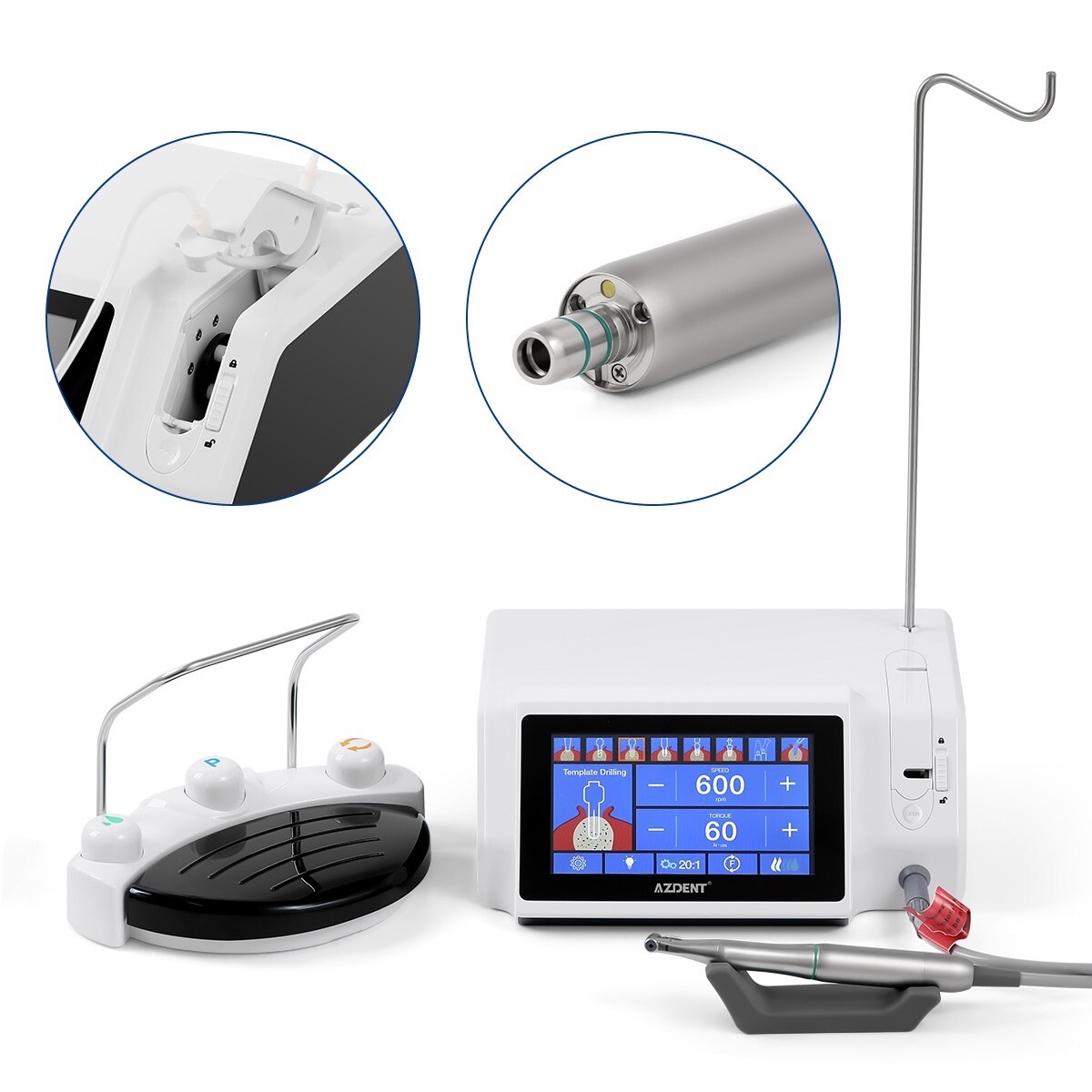 Dental LED Implant Motor Brushless System /Mobile Trolley Cart Auto Water Supply