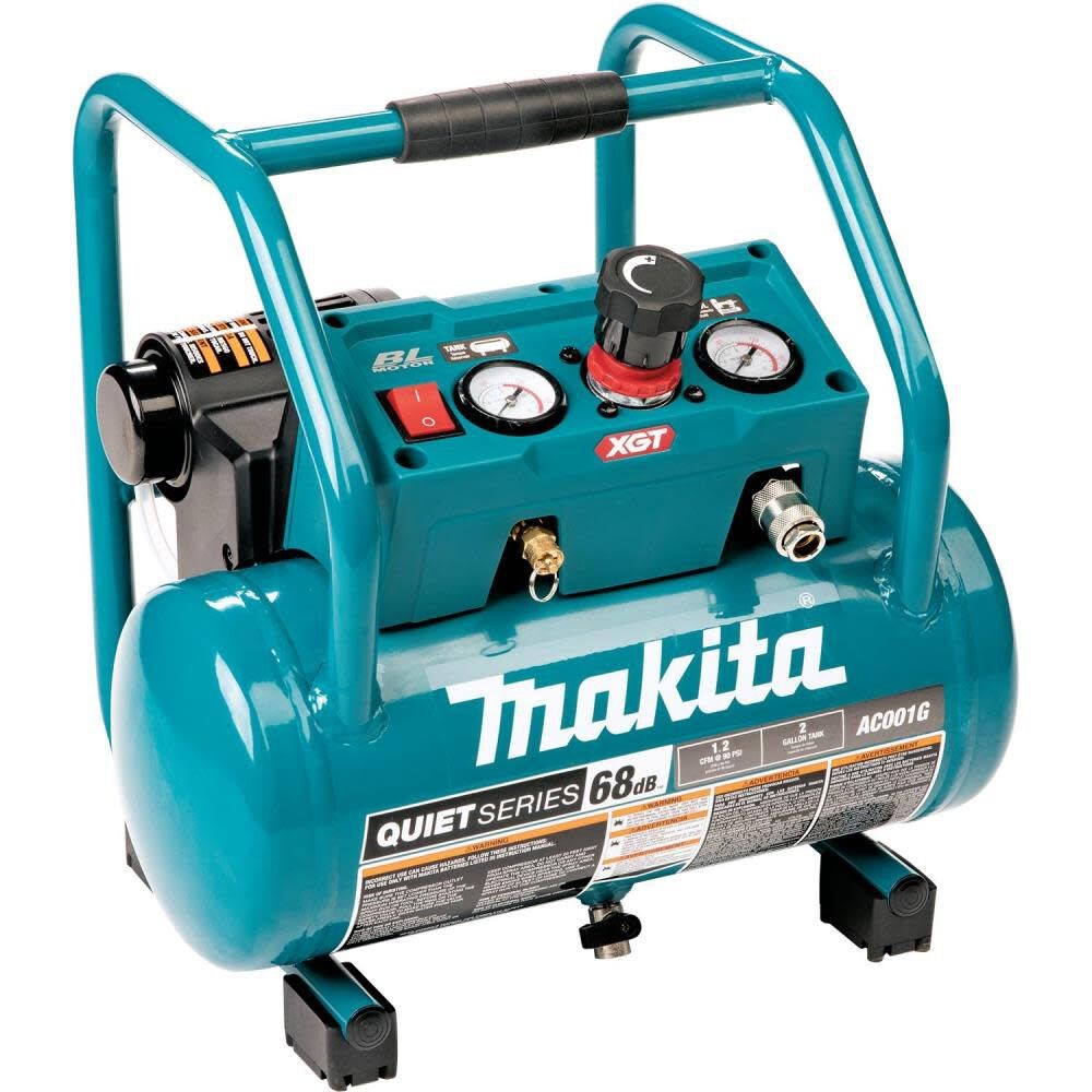 Makita 40V Max Xgt Brushless Cordless 2 Gallon Quiet Series Compressor Kit