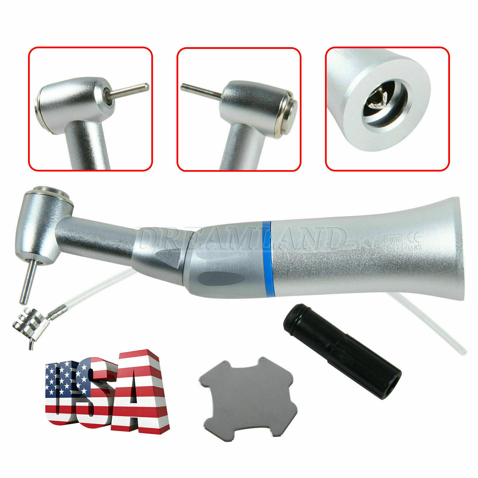 NSK Style Dental Slow/Low Speed Push Contra Angle Handpiece Fit FG 1.6mm Burs