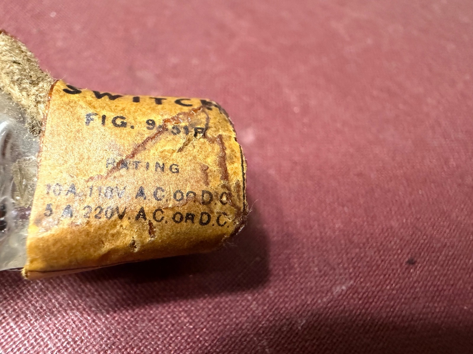 Vintage Rare MERCOID SWITCH FIG. 9-51B Rating 10A. 110V., 5A 220V. A.C. or D.C.