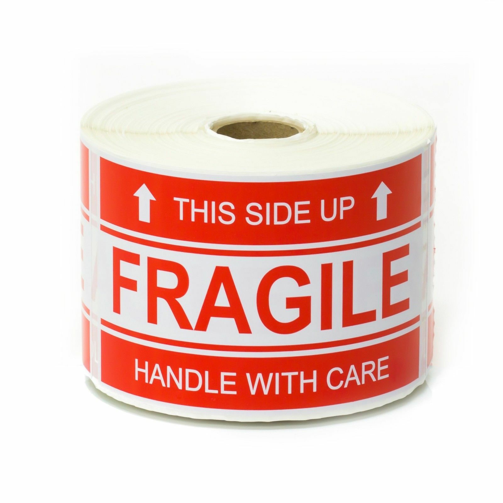 500 Per Roll 2×3 FRAGILE This Side Up Shipping Mailing Handle with Care Stickers