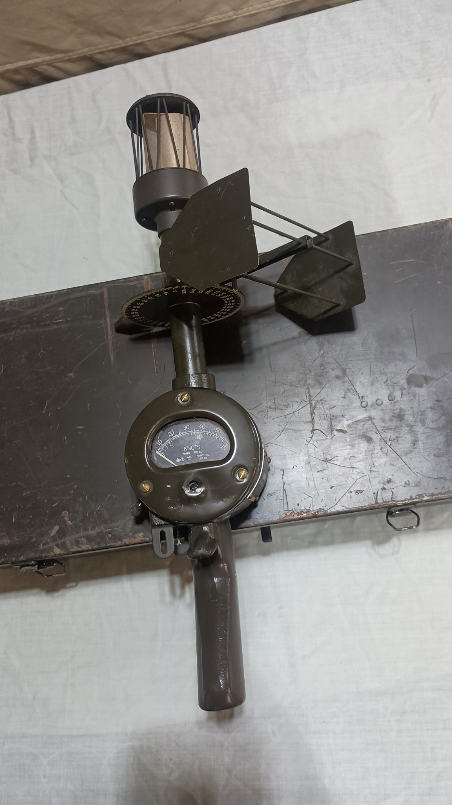 Vintage Us Army PMQ-3 Wind Measuring Instrument Wind Speed Meter Vietnam Era