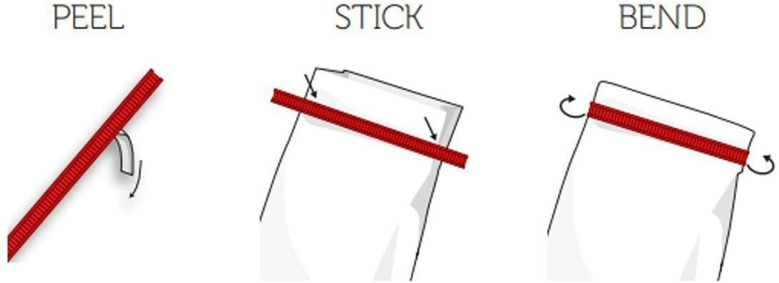 Peel-and-Stick Tin Tie for Coffee bag or Nose Bridge – 100 Pack ,Black, 7 inch,