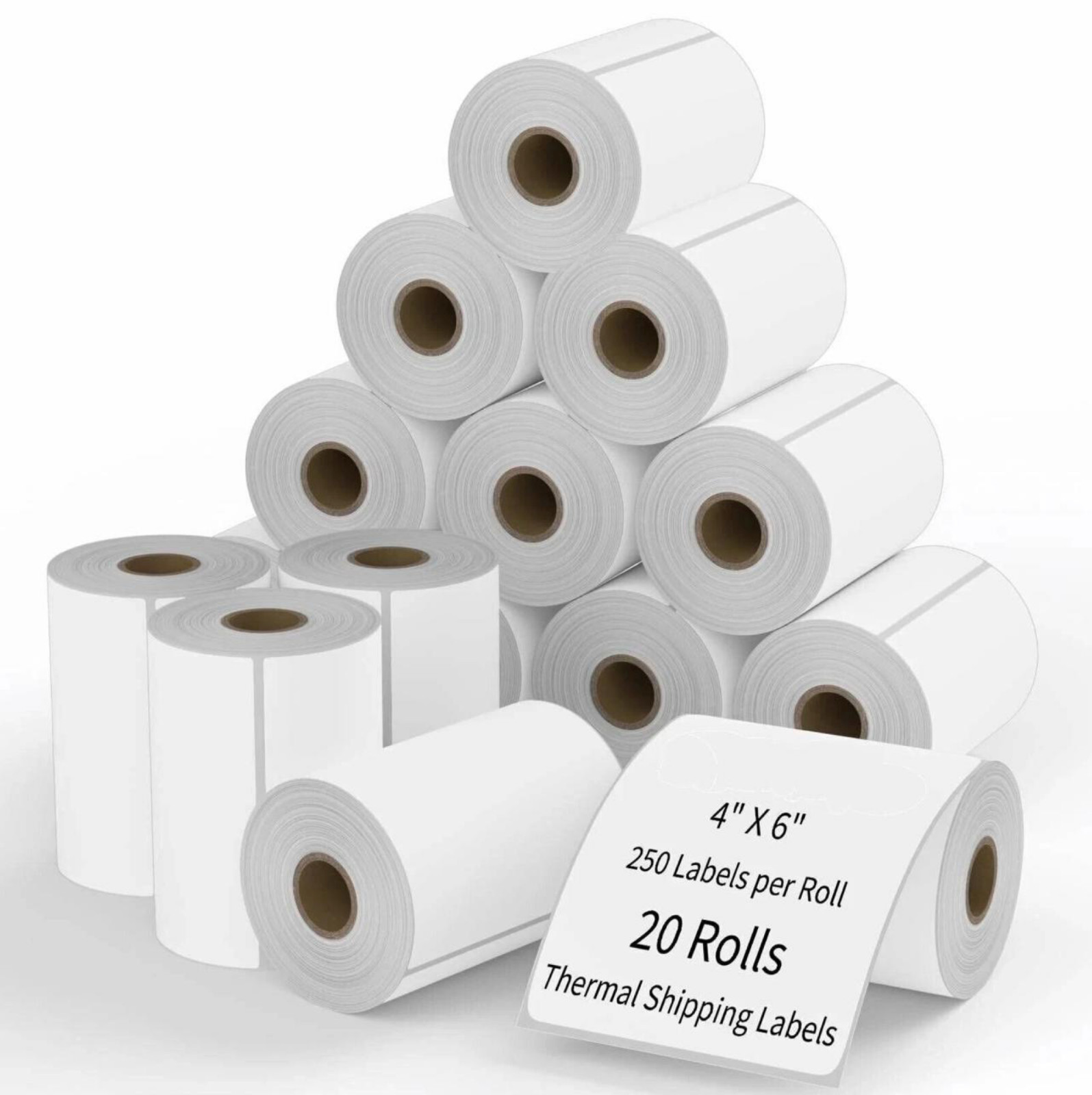20 Rolls label 4×6 Direct Thermal Shipping 5000 labels Zebra Eltron ZP450 2844.